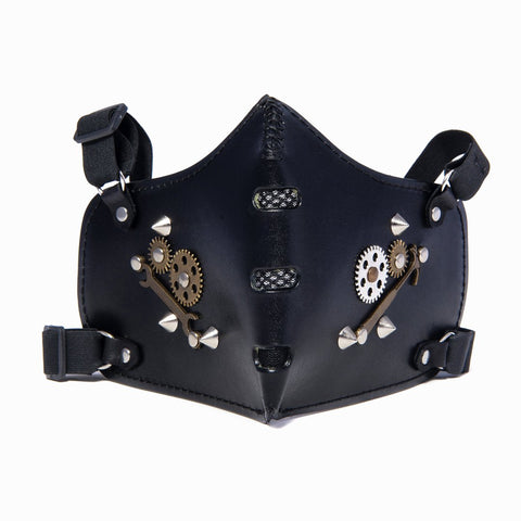 Steampunk Vegetan Leather Bikers Mask (1912376983606)