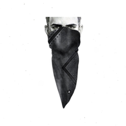 Unique Neck Gaiter - Triangle Face Mask - Plate - Black Face Mask - Biker Bandana - Gift Design Scarf